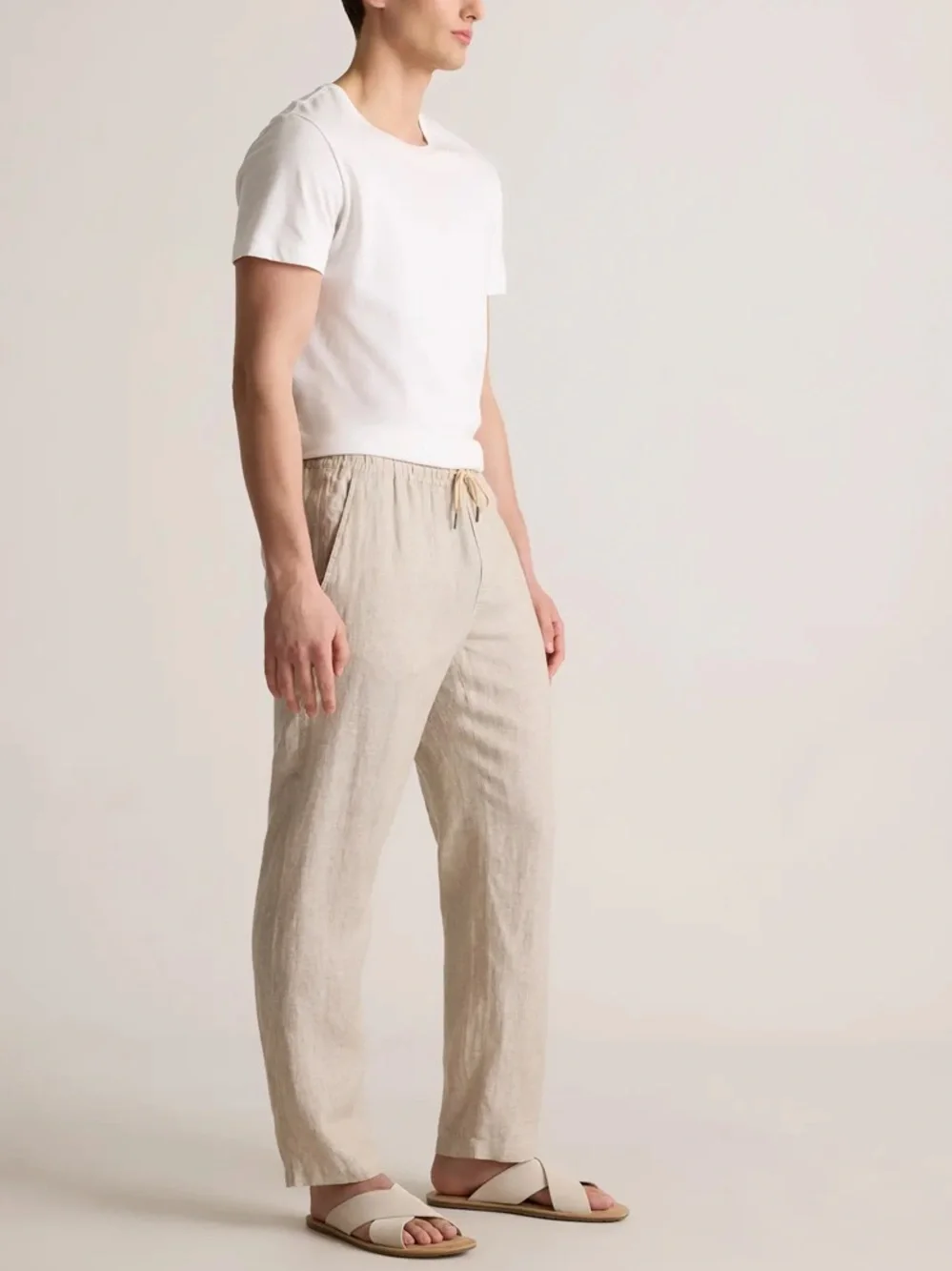 NWT Quince 100% European Linen Drawstring Beach Pants XL